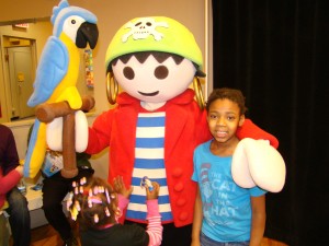 My daughter w/Playmobil Character at CMOM