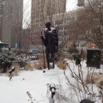Gandhi in the Snow –  Wordless Wednesday LINKY