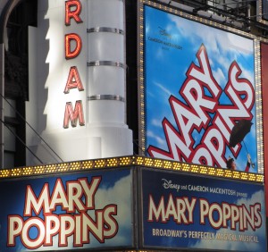 Mary Poppins Billboard Mary Poppins Billboard, Julie Andrews, Broadway Shows, half price broadway tickets, Marvin Hamlish, TKTS, City Pass