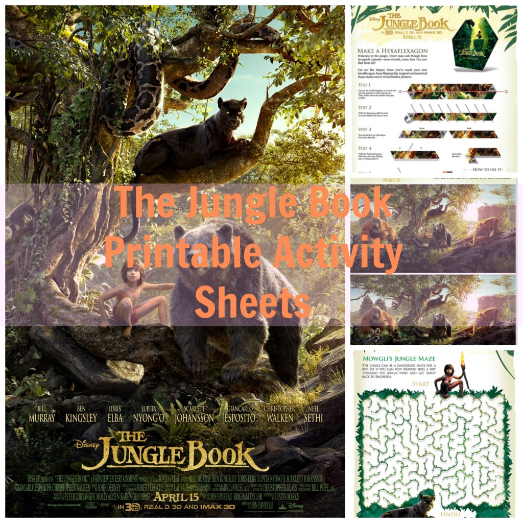Disney's THE JUNGLE BOOK Printable Activity Sheets #Printables # ...