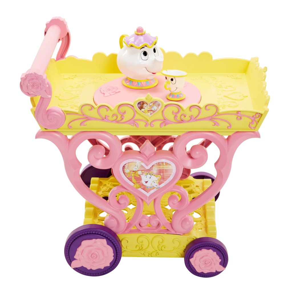 beauty and the beast tea set with cart