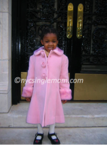 My Daughter wearing a Rothschild Coat Age 4
