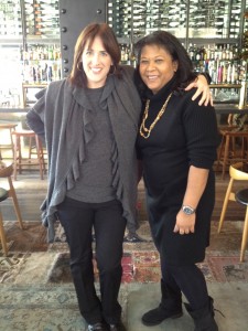 Katie Brown with Linda Grant NYCSingleMom.com at Collichio and Sons for OxiClean Event