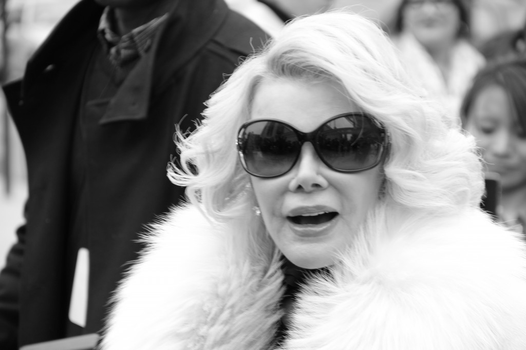 Joan Rivers at Fashion Week 2012