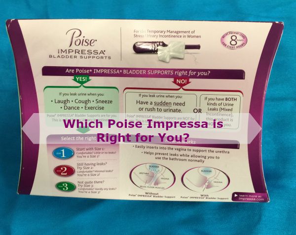 Poise Impressa Bladder Supports for Women Size 2 - Shop