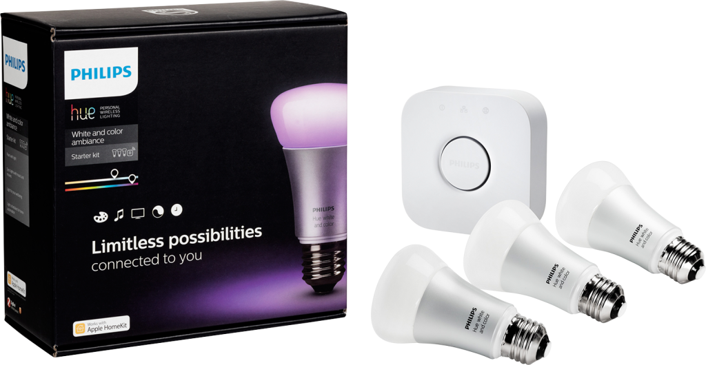 "Philips hue LED White & Color Ambiance Smart Lighting Starter Kit"