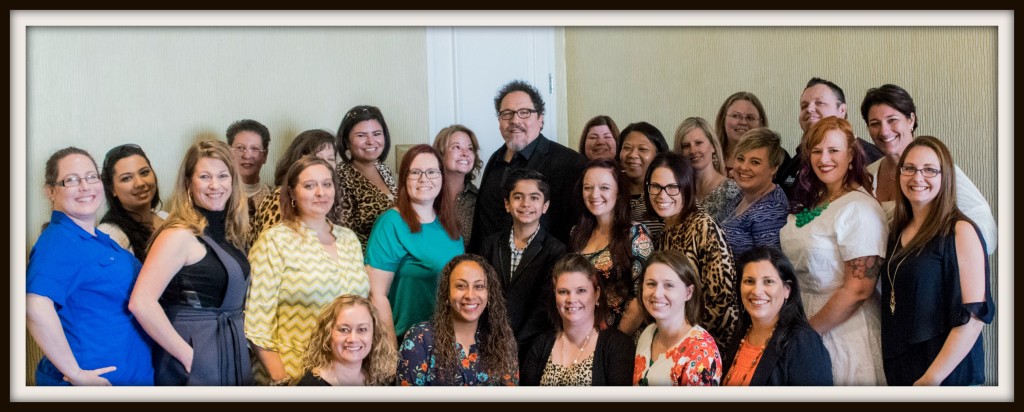 BEVERLY HILLS - APRIL 04 - Group photo with Jon Favreau & Neel Sethi during the "The Jungle Book" press junket at the Beverly Hilton on April 4, 2016 in Beverly Hills, California. (Photo by Becky Fry/My Sparkling Life for Disney)