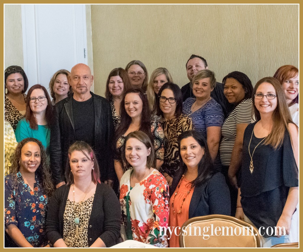 BEVERLY HILLS - APRIL 04 - Group photo with Sir Ben Kingsley during the "The Jungle Book" press junket at the Beverly Hilton on April 4, 2016 in Beverly Hills, California. (Photo by Becky Fry/My Sparkling Life for Disney)