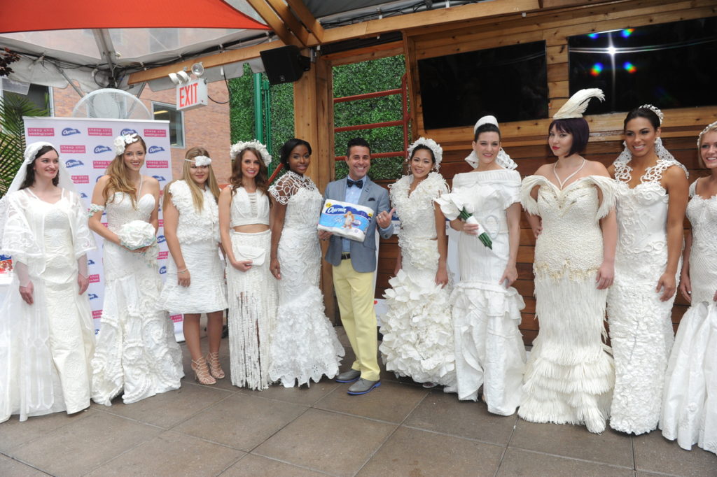 12th Annual Toilet Paper Wedding Dress Contest presented by Cheap Chic Weddings and Charmin, Thursday, June 16, 2016 in New York. (Diane Bondareff/AP Images for Charmin)