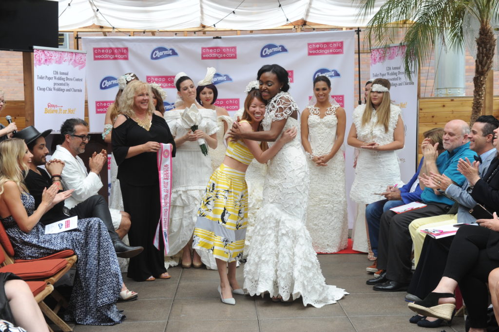 12th Annual Toilet Paper Wedding Dress Contest presented by Cheap Chic Weddings and Charmin, Thursday, June 16, 2016 in New York. (Diane Bondareff/AP Images for Charmin)