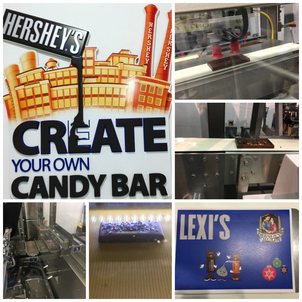 "Fun Things to do in Hershey, Hershey Park, Chocolate World, Create Your Own Candy Bar" "