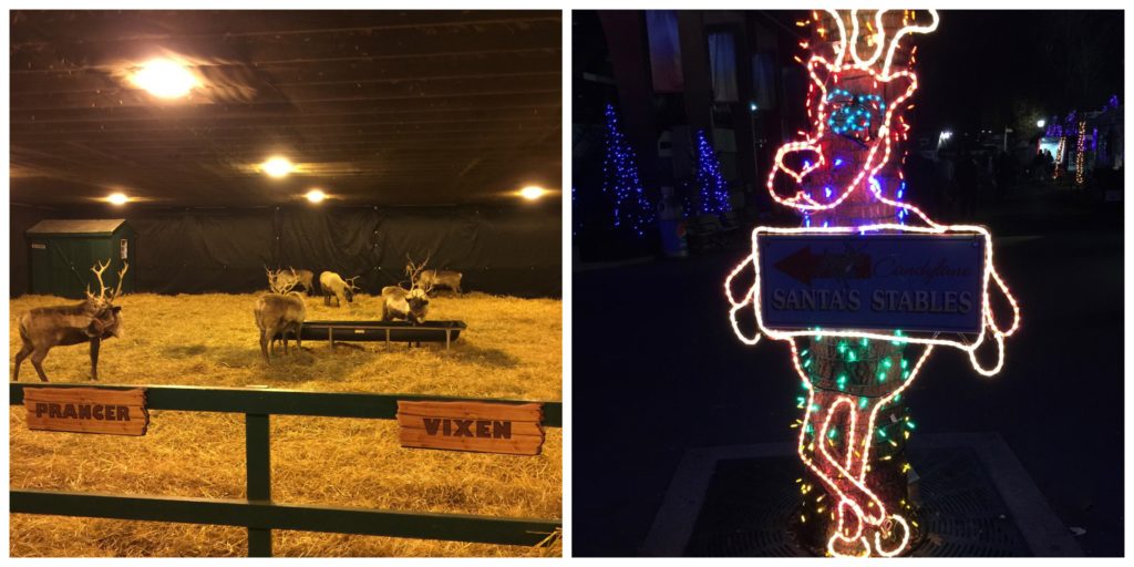 "Hersheys Park Christmas Candylane, Santas Reindeer"