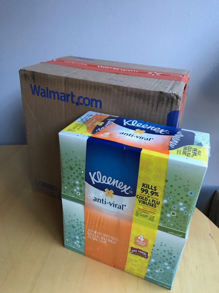 "Kleenex Anti Viral, Walmart"